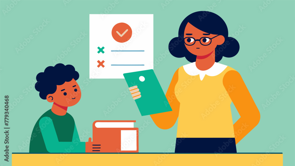 Poster a teacher is grading a students test but their implicit bias is causing them to give a lower score t