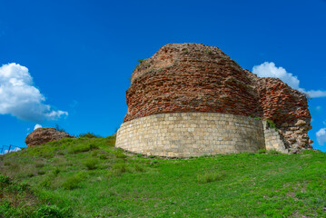 The ruins of the ancient city walls of Gabala in Azerbaijan