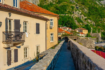 Medieval fortification in Kotor, Montenegro