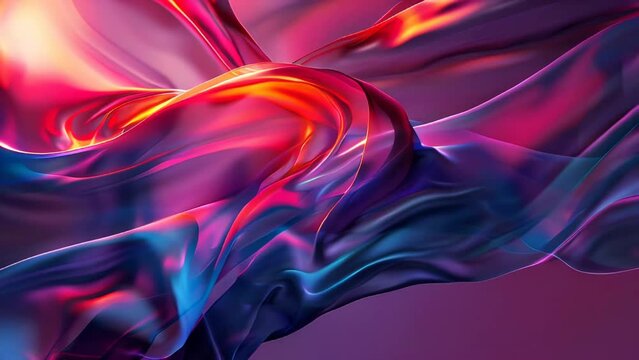 Abstract background of colored wavy silk or satin. image.