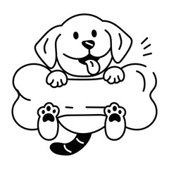 Check out doodle icon of pet treat 