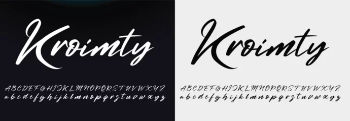Fotobehang Handwriting logo template vector. signature logo concept. © Hania