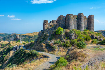 Summer day at Amberd castle in Armenia