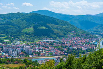 Panorama of Bosnian town Gorazde