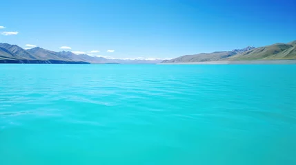 Crédence de cuisine en verre imprimé Turquoise lake in the mountains.