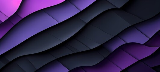 Abstract 3d wave silk textured solid purple lilac and Black color background,  for home decor, wall...