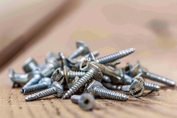 Abstract background of drywall screws group, Generative AI