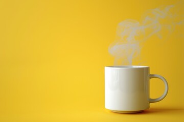 A white ceramic coffee mug mockup with copy space for design, Generative AI