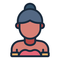 Chut Thai woman traditional avatar icon