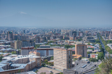 Panorama view of Yerevan in Armenia
