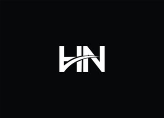 HN  creative letter logo design and initial logo