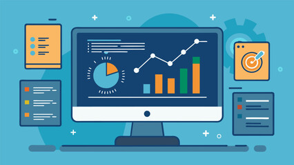 Closeup of a computer screen displaying a graphic representation of machine performance trends with data points indicating potential maintenance