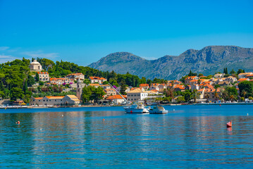 Seaside panorama of Croatian town Cavtat