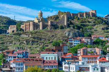 Panorama view of Narikala fortress in Tbilisi, Georgia © dudlajzov