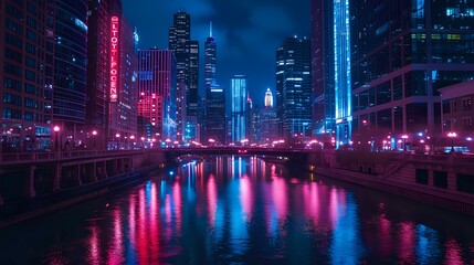 Riverfront City Lights./n