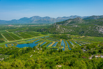 Lookout over Neretva valley in Croatia