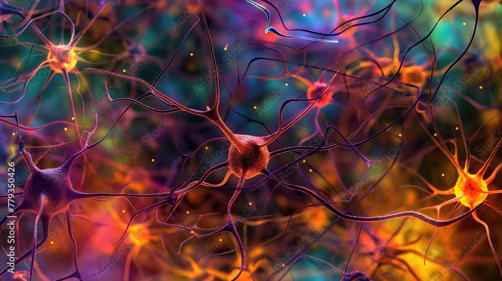 Poster neural nexus abstract network of neurons in human brain