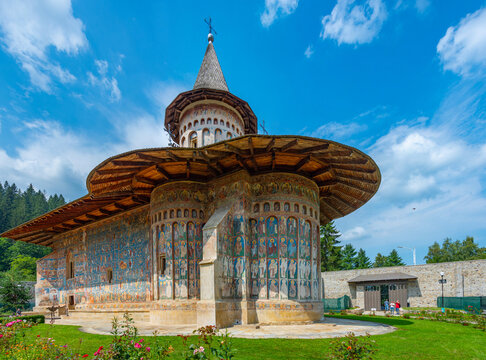 Summer at the Voronet monastery in Romania