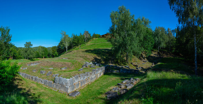 Dacian Fortress Costesti in Orastie mountains in Romania
