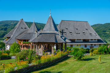 Summer day at Barsana monastery in Romania