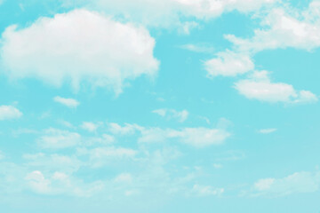 Cumulus sky with blue sky background. Beautiful nature. Freedom of life concept.  