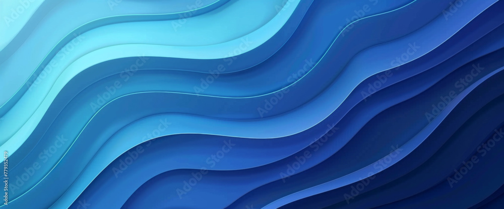 Poster abstract blue background with curved lines vector presentation design, simple shapes, light and shad