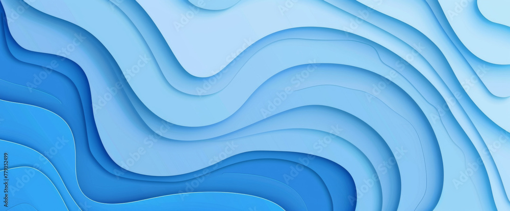 Poster abstract blue background with curved lines vector presentation design, simple shapes, light and shad