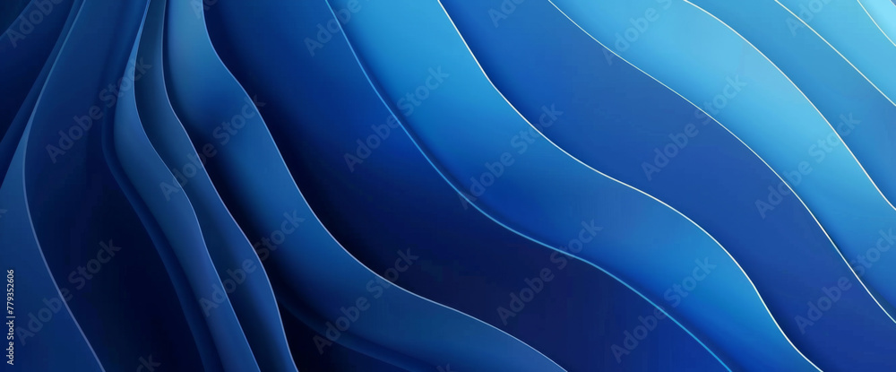 Poster abstract blue background with curved lines vector presentation design, simple shapes, light and shad