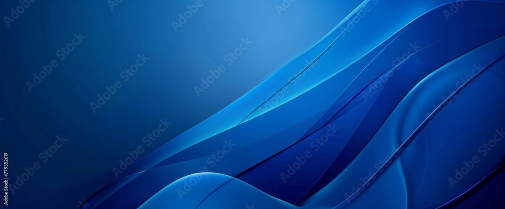 Poster abstract blue background with curved lines vector presentation design, simple shapes, light and shad