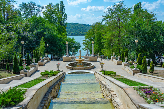 Cascade stairs at Valea Morilor park in Chisinau, Moldova