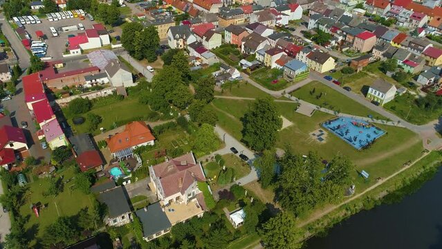 Playground River Wieprza Darlowo Plac Zabaw Aerial View Poland