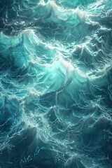 Turquoise tide, abstract 3D backdrop for aquatic themes