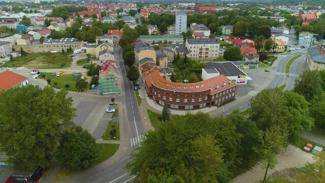 Pomeranian Library Slupsk Pomorska Biblioteka Aerial View Poland