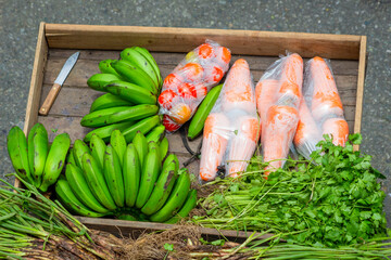 Set of vegetables for sale