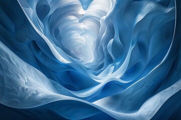 Obraz premium Indigo dreams, abstract 3D for contemplative spaces