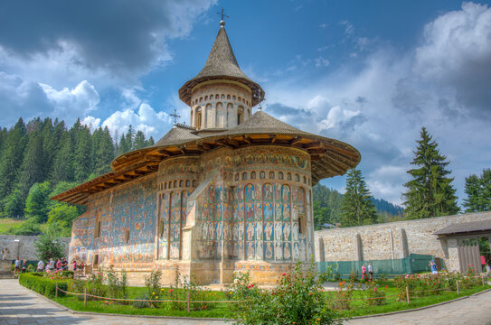 Summer at the Voronet monastery in Romania