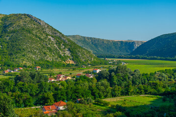 Panorama View Neretva River Valley