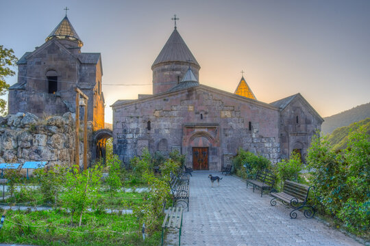 Sunrise view of Goshavank monastery in Armenia
