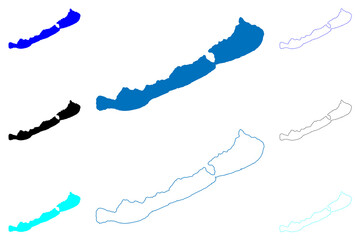 Lake Balaton (Hungary) map vector illustration, scribble sketch Balaton map