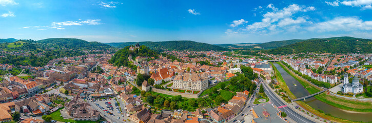 Panorama view of Romanian town Sighisoara