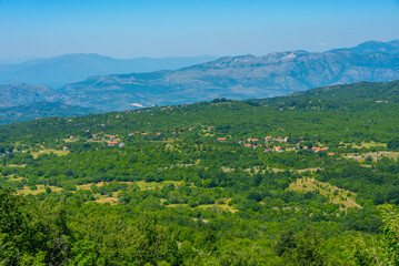 Panorama view of Montenegrin village Medun