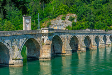 Obraz premium Mehmed Pasa Sokolovic Bridge in Visegrad, Bosnia and Herzegovina