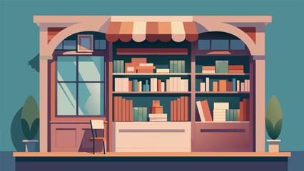 A quaint bookstore featured an array of handmade bookshelves crafted from the pages of beloved novels creating a charming literary display that