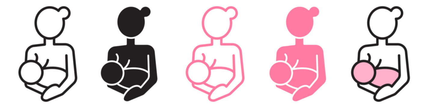 Nurturing Breastfeeding Icon Capturing the Essence of Motherly Love
