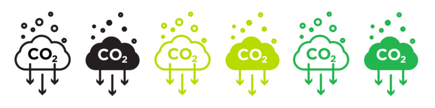 Eco-Friendly CO2 Reduction Icon for a Greener Planet