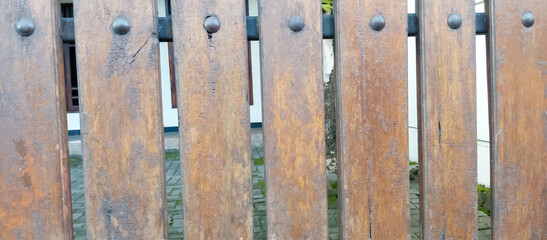 Wooden plank fence