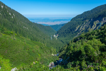 Valley leading to Balea lake in Romania