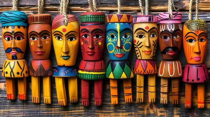Selbstklebende Fototapeten Traditional Puppet Ensemble © Graphicgrow