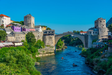 Fototapeta premium Old Mostar bridge in Bosnia and Herzegovina