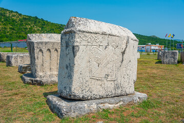 Stone tombs at Radimlja necropolis in Bosnia and Herzegovina